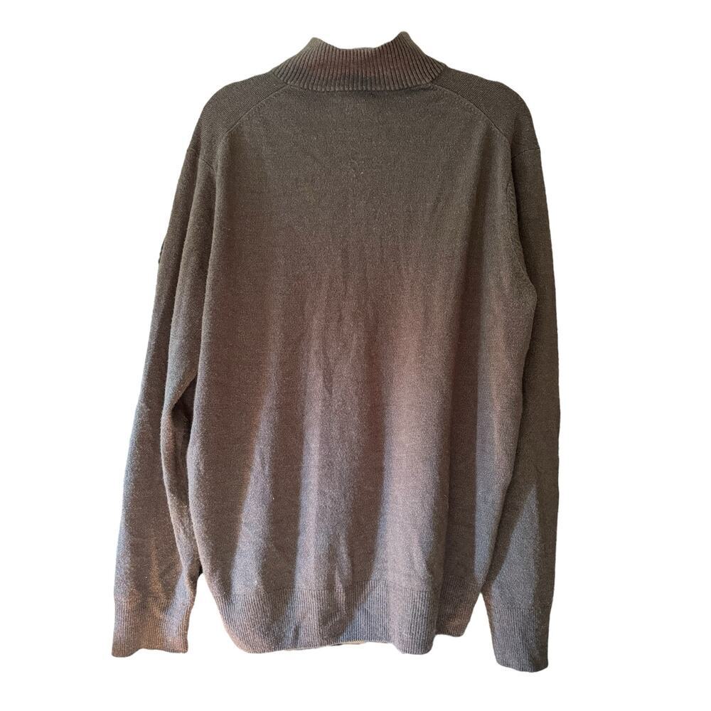 Dockers Men’s XL Quarter Zip Sweater Knit Pullover Mock Neck Long Sleeve Brown - Picture 4 of 8